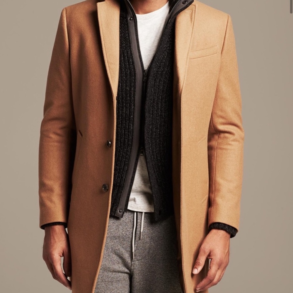 Banana Republic Camel Wool Blend Top Coat